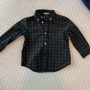 Ralph Lauren Plaid Kids Shirt - Navy, Red and Green